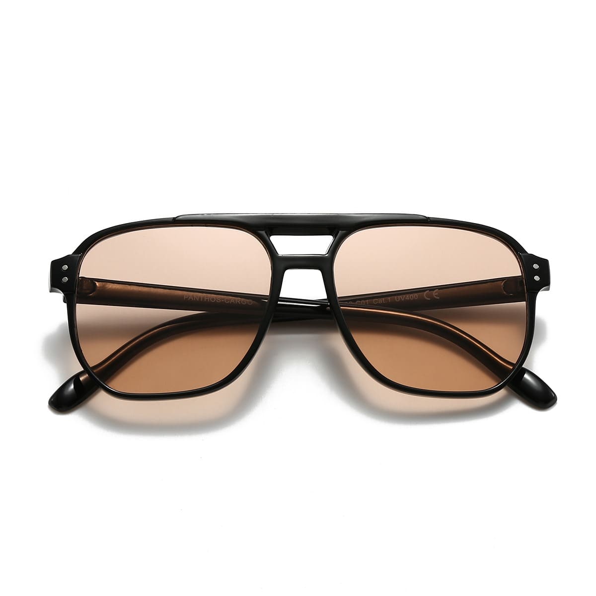 Gafas de sol negro marrón claro