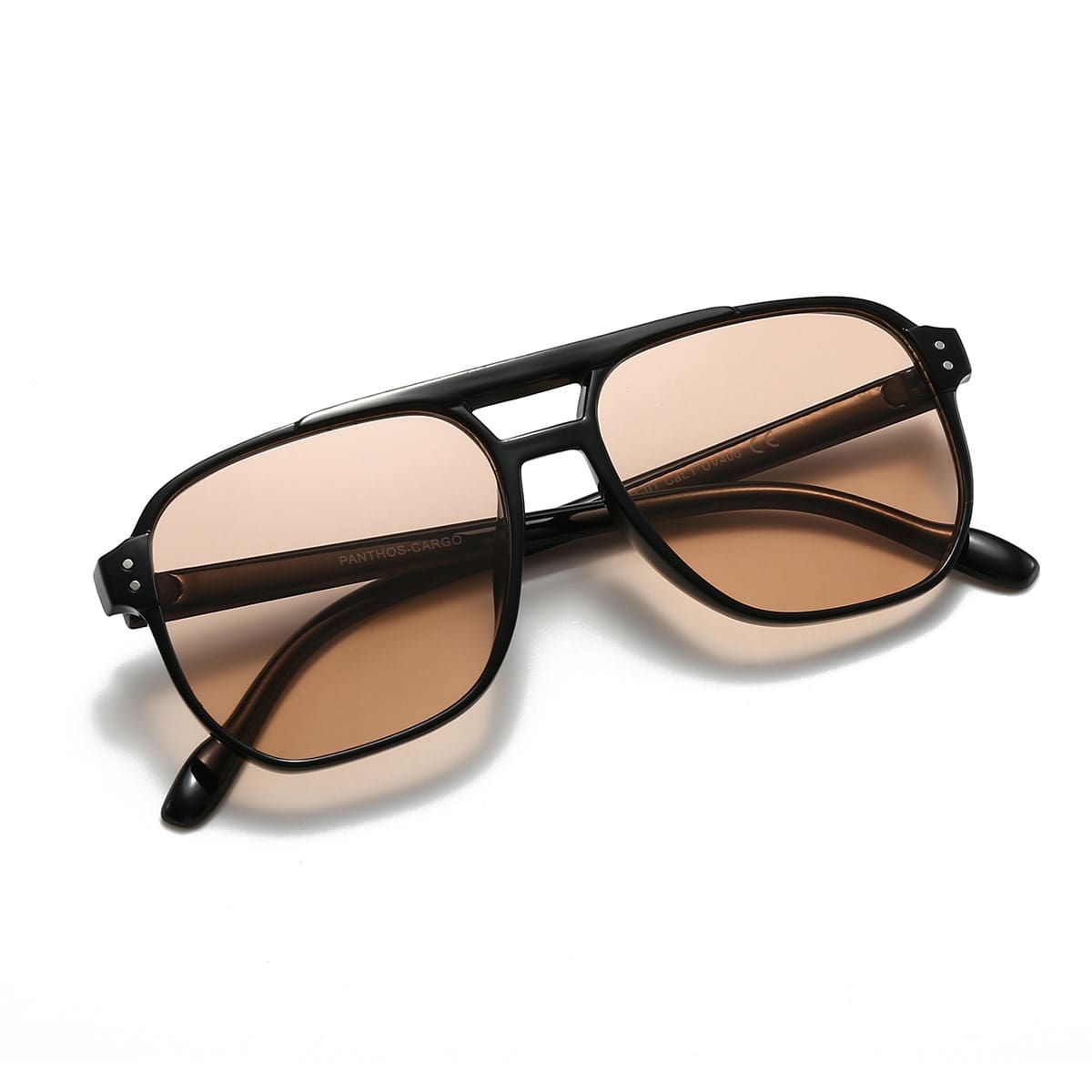 Gafas de sol negro marrón claro