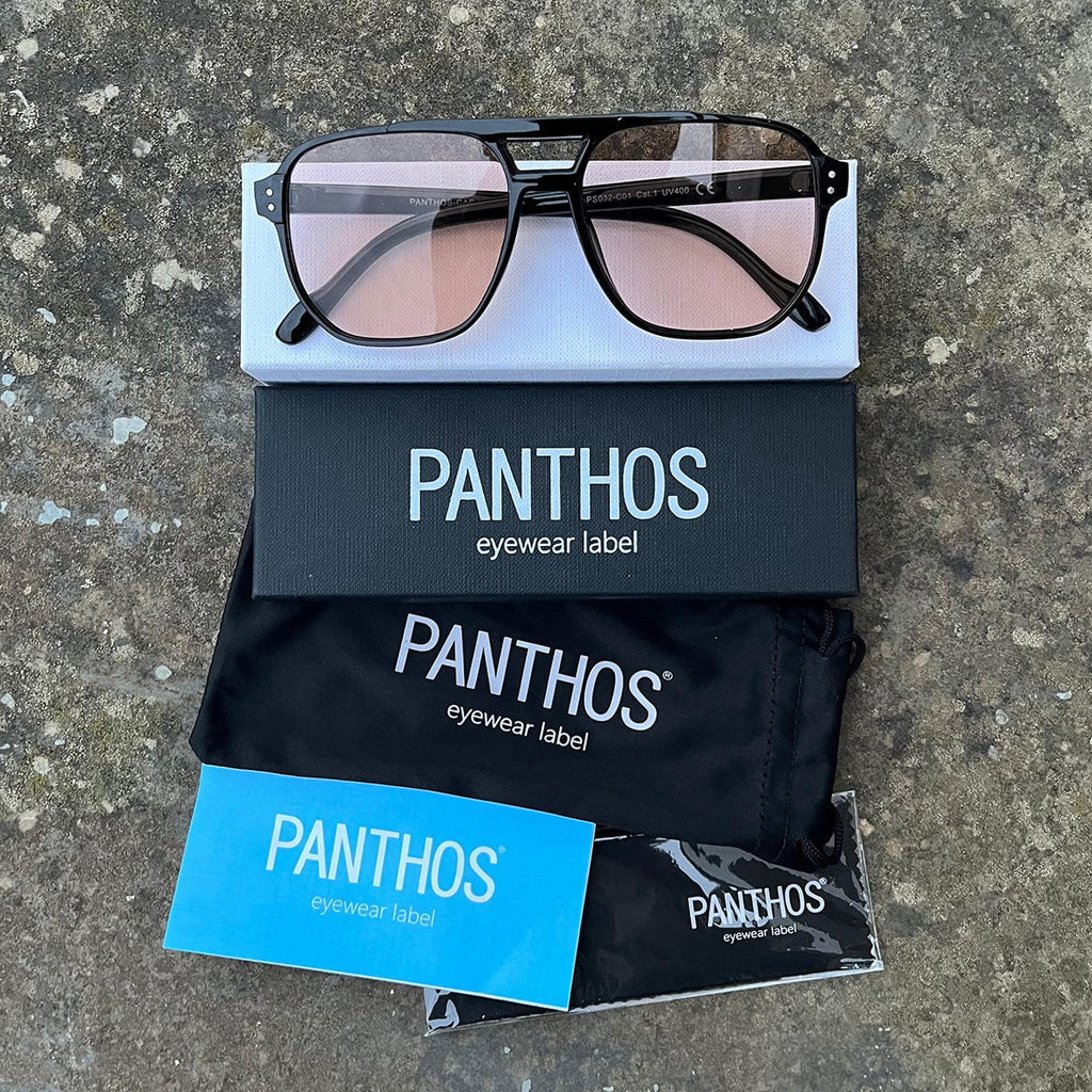 Gafas de sol negro marrón claro